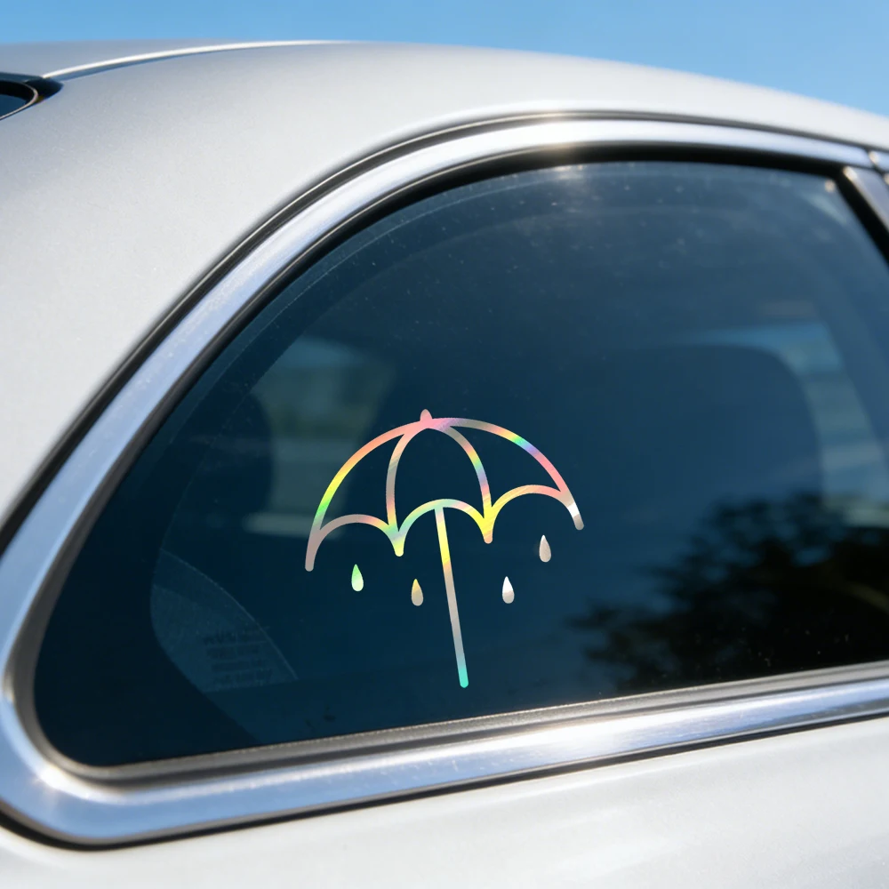 Bring Me The Horizon Decal Umbrella Vinyl Art Stickers Minimalist Umbrella Decals Car Window Laptop Sticker Decoration