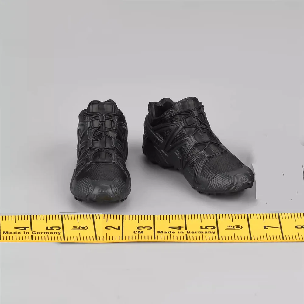 Easy&Simple ES HRT06 HRT TEAM LEADER Operation Black Solid Shoe Boots PVC Material For 12" Action Figure Scene Component 1/6