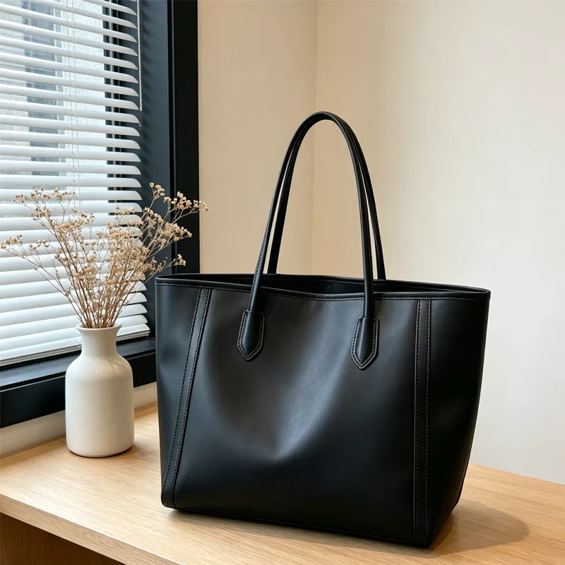 2026 Neue Retro Damen Handtasche Große Kapazität Modische Vielseitige Schultertasche Koreanische Version Einfarbige Business-Tasche – Detail 8