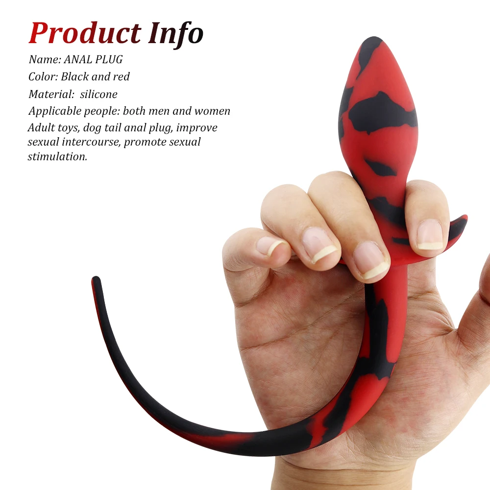 Silicone Dog Tail Anal Plug Sex Toy For Adult Slave Women Men Puppy Play RolePlay Pup Tail G-spot Butt Plug Bdsm Sexy Erotic Toy