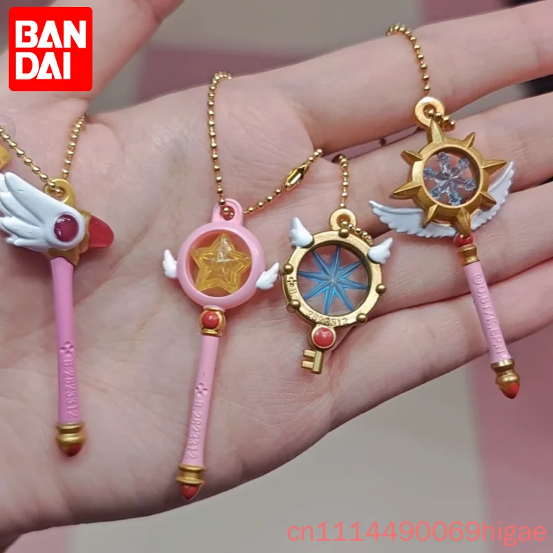 Genuine Bandai Cardcaptor Sakura Gashapon Miniature Props Bird Head Sealing Dream Star Magic Wand Keychain Pendant Anime Collect
