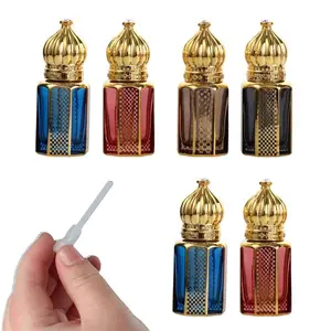 Electroplating Mini Dropper Bottles Sample Vial Refillable 6ml Perfume Bottle Luxury Empty Essential Oil Bottle Cosmetic
