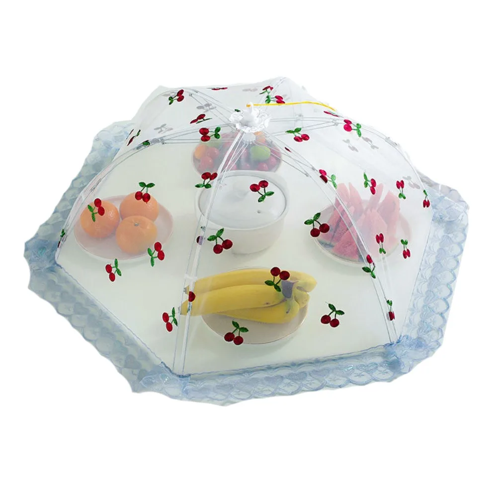 

Cooking Tools Foldable Anti Mosquito Food Cover Stylish Reusable Umbrella Style Cover Lace Design Anti Mosquito Net Home