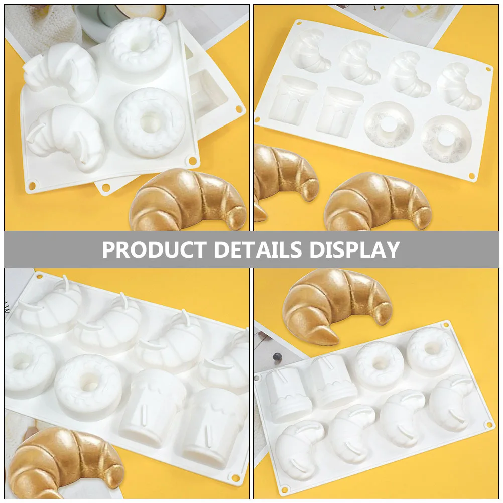

1pc Croissant Mold Silicone Baking Mold For Chocolate Candy Dessert Diy Doughnut Pan Kitchen Tool Party Favors Cooking Gift