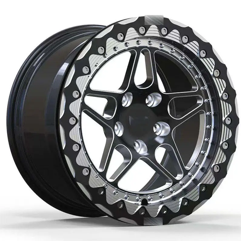 FOR Deep Concave 15x10 16x10 17x10 18x11 5x114.3 5x120 Aluminium Alloy Forge Beadlock Wheels for Jeep SUV