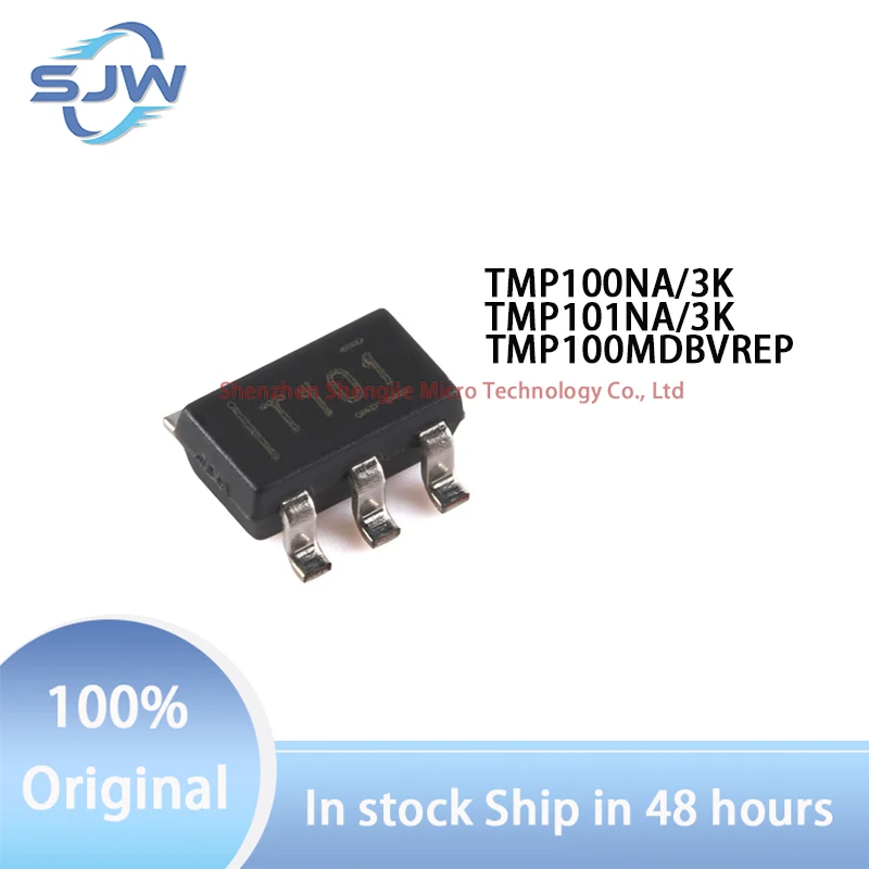 

TMP100NA/3K TMP101NA/3K TMP100MDBVREP Screen printing T100 T101 100E encapsulation SOT-23-6 Temperature sensor chip