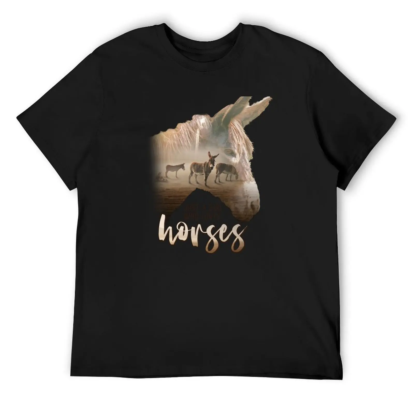 

Donkey Just A Girl That Loves Horses Parody T-Shirt Personalized t-shirt sublime shirts men