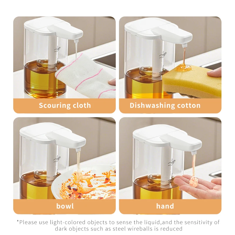 550 مللي موزع الصابون السائل الأوتوماتيكي إعادة شحن الاستشعار آلة المطهر اليد للمطبخ الحمام شامبو استحمام جل المنظفات