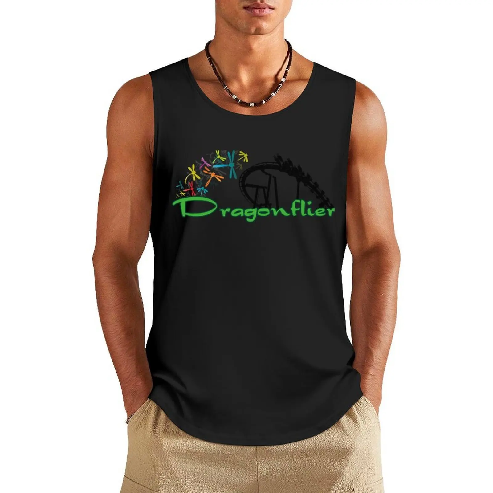 

Dragonflier Design Tank Top Men's gym clothing singlets for men fitness