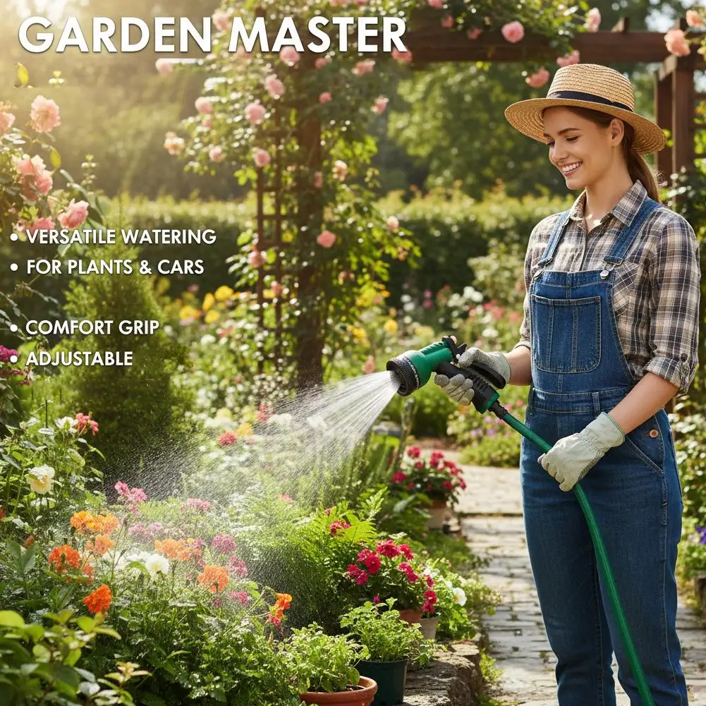 High Pressure Garden Water Gun Hose Nozzle Car Washing Yard Water Sprayer Irrigation Pipe Tube Nozzle Sprinkle Tools