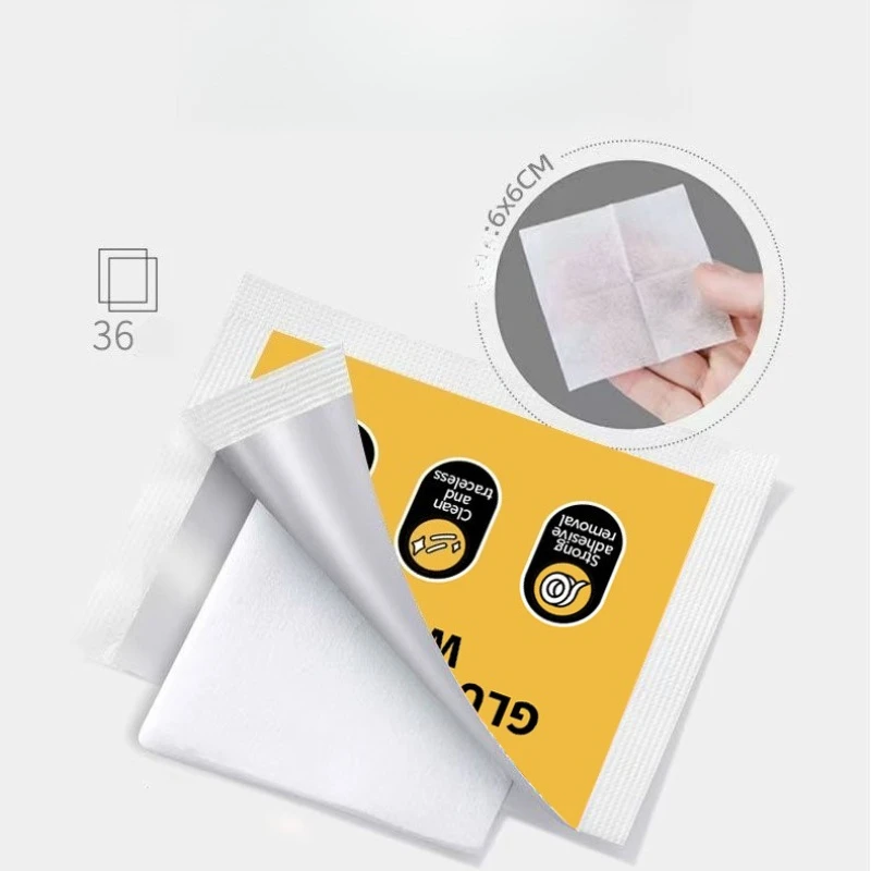 Disposable Adhesive Remover Wipes All Purpose Sticker Label Glue Residue Cleaning Wet Wipes for Car Home Glass Plastic Cleaner