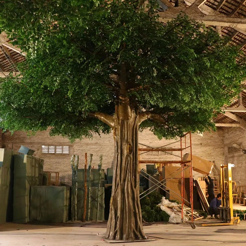

Simulation of banyan tree large plant fake tree indoor landscape decoration leaf tree shopping mall event wedding garden layout