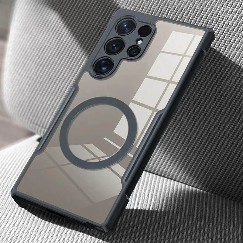 HD Trasparente Morbido Airbag Antiurto per Magsafe Custodia Magnetica per Samsung Galaxy S26 Pro S25 Edge S24 S23 FE Plus Ultra Cover