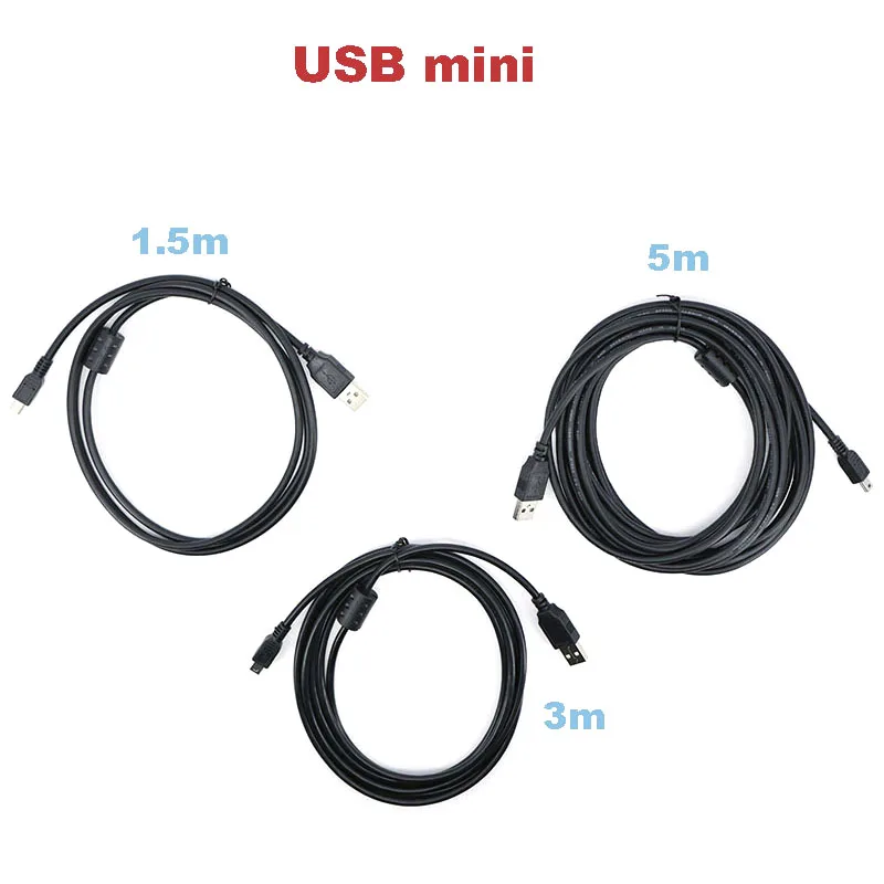 1.5m-5M Mini B 5pin USB male To USB male T port Fast data transmission extend Charger MP4 Player Car DVR Digital Camera HDD h
