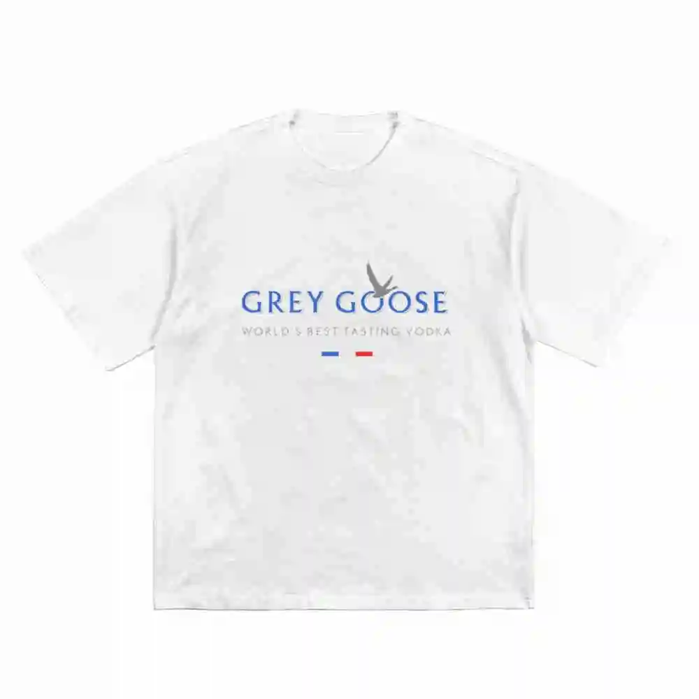 Grey Goose Vodka Short Sleeve Tee 100% Cotton T-Shirt