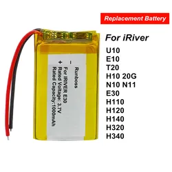 New Replacement Battery For iriver U10 E10 T20 H10 20G N10 N11 E30 H110 H120 H140 H320 H340 Player