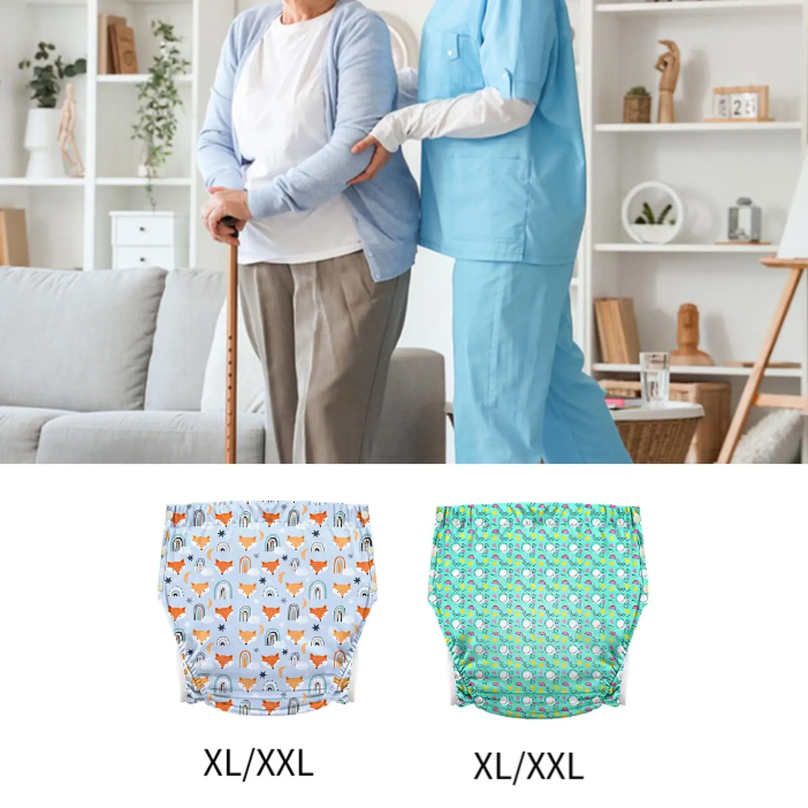 

Adults Diaper Wrap Cover Convenient to Put on and Take Off Waterproof Incontinence Pants for Men Women Elderly Old Man Seniors
