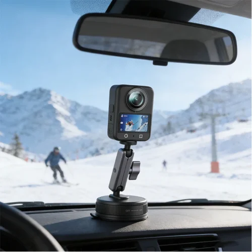 Imagen 2 del producto Para DJI Osmo Action 6 5 Pro 4 OSMO 360 NANO Pocket 3 adaptador de montaje para coche soporte de expansión con ventosa accesorios de cámara