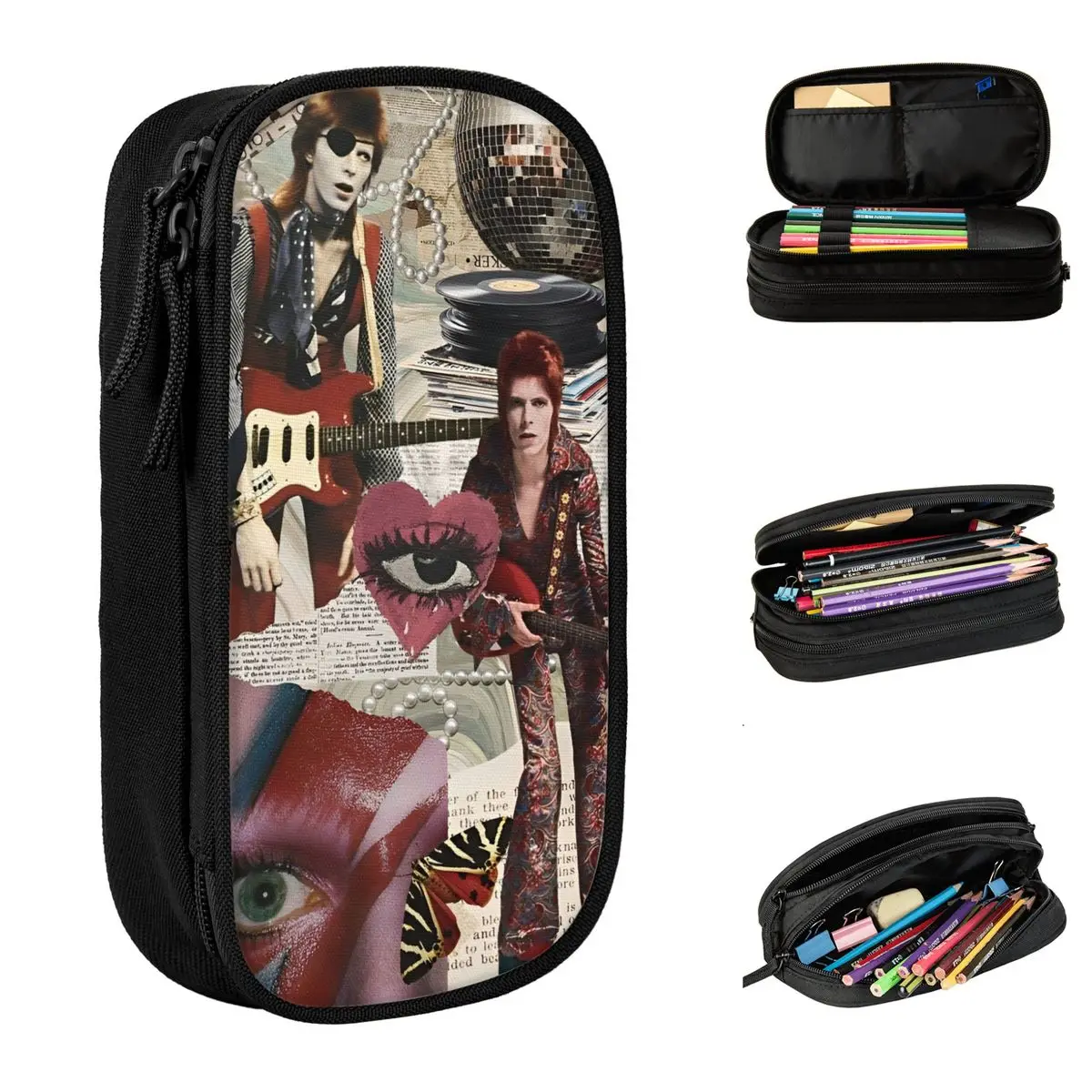 English Singer Actor Pencil Cases  Davids Bowies Pencilcases Pen Box for Student Big Capacity Bag Students School  Stationery