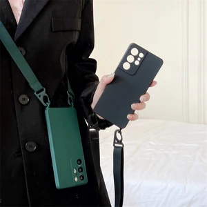 Crossbody -Halsketteabdeckung für Samsung Galaxy, weiche Silikonkabelabdeckung für A32, A22, A12, A52, S21, S20, Fe, S22, S23 Ultra Plus 6 Hauptverkäufe CAPA Samsung A12 Marken - №3