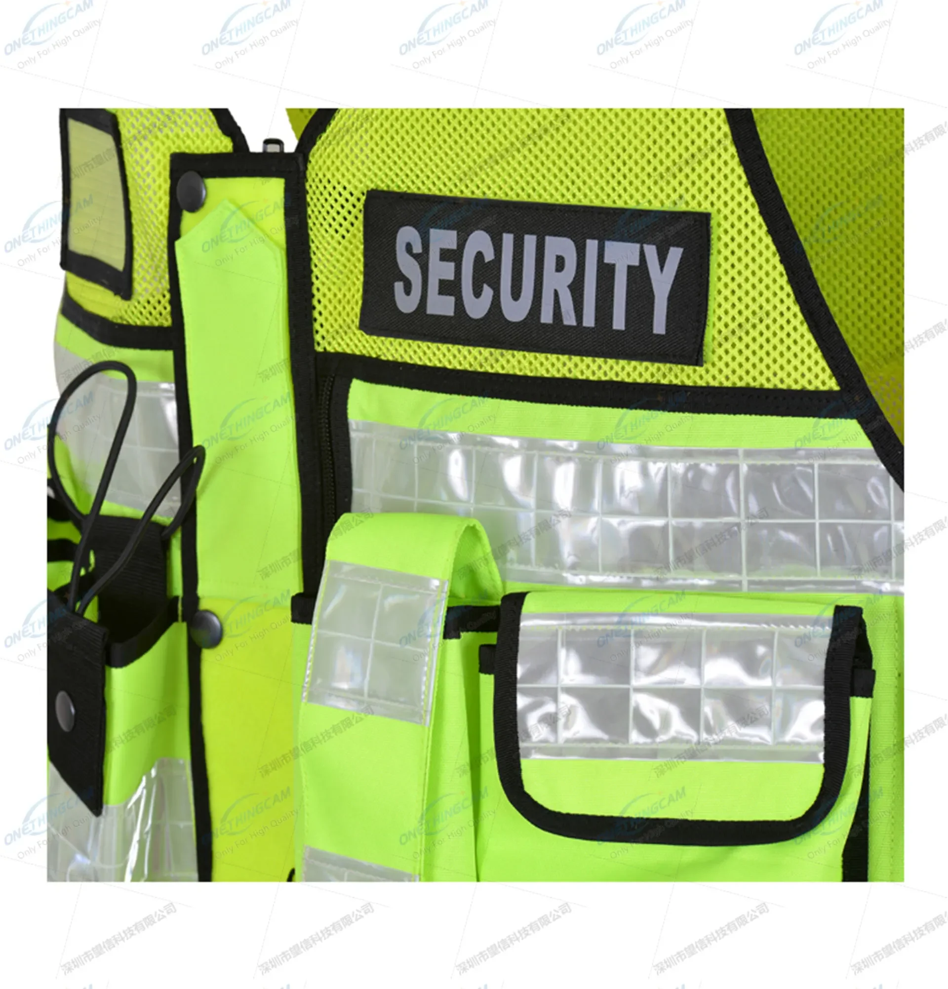 Hi Viz  Tactical Vest Security Reflective Safety Vest With For Enforcement  With Pockets Tactical Vest(Green)