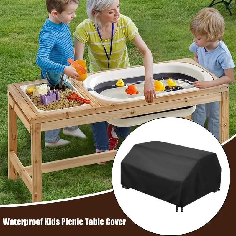 Outdoor Sensory Table Cover Waterproof Sand Water Table Cover Adjustable Tear-Resistant Children Play Accessories For Camping