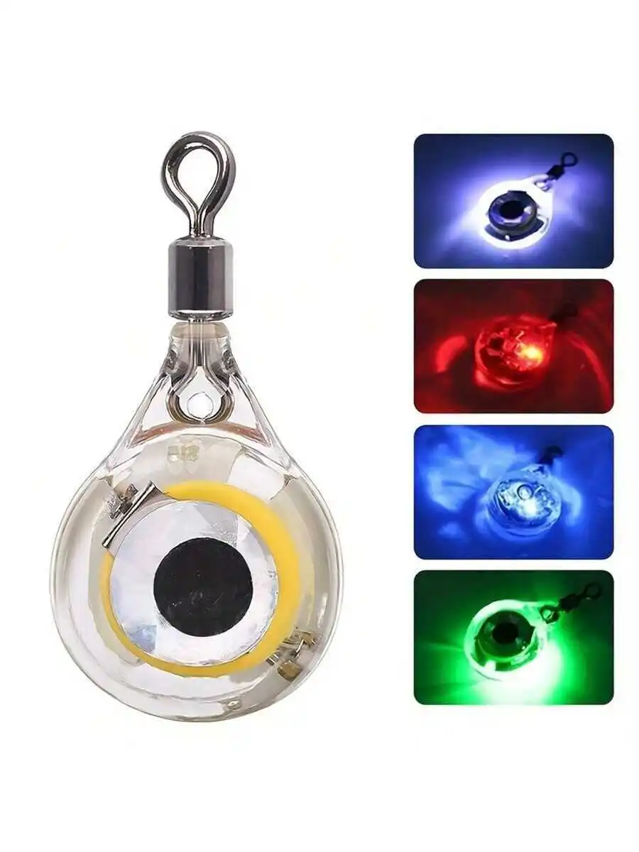 Water-Activated Led Fishing Lure With Electronic Glowing Light And Underwater Attracting Light System With One-Time Use Battery 