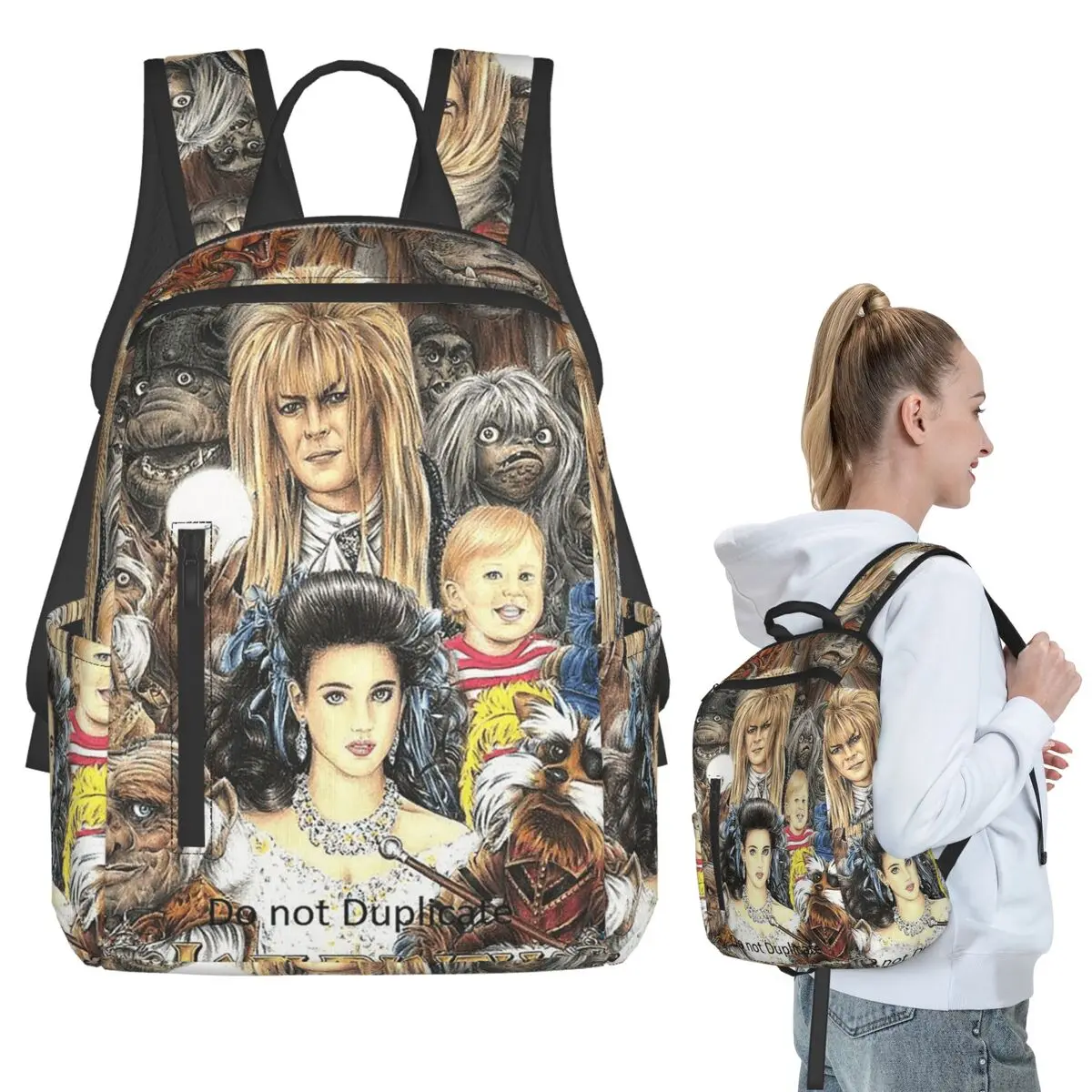 Mochila de fantasía Labyrinth Top Sarah Ludo Goblins Inside Of The Labyrinth, mochila escolar para niños, bolsos de hombro para ordenador portátil
