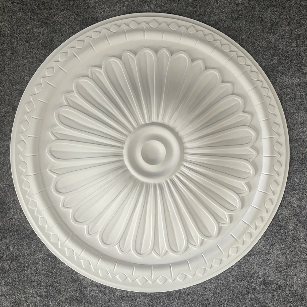 PU Lamp Panel Round Ceiling Shape Decorative Lamp Pool Imitation Gypsum Lamp Holder Flower Disc Decoration Mold