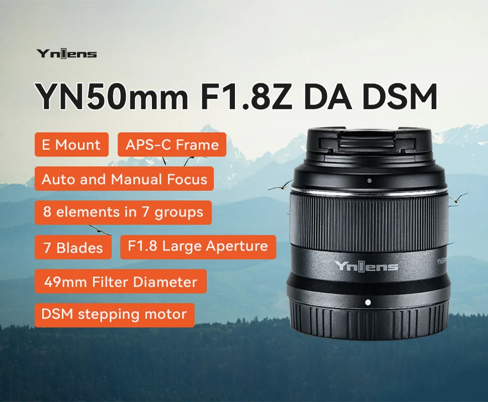 Yongnuo F1.8Z YN50mm da DSM โฟกัสอัตโนมัติเลนส์เฟรม APS-C สำหรับกล้อง Nikon Z mount กล้องมิเรอร์เลส Z5 Z6 Z7 Z6II Z7II Z30 Z50 Z8 Z9