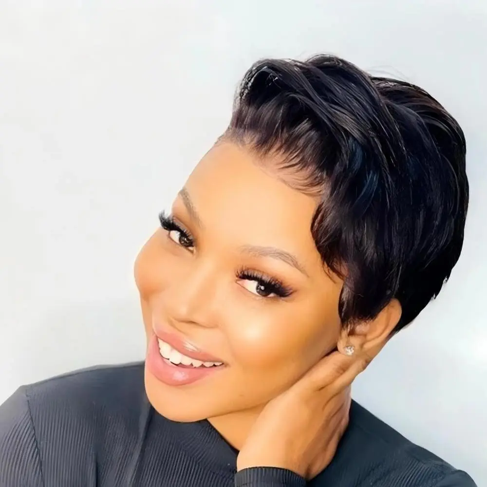 13x4x1 Lace Frontal Wavy Human Hair Wigs For Women  Lace Wig PrePlucked Hairline