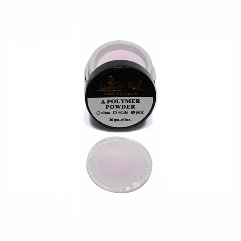 Polvere acrilica di cristallo rosa/trasparente/bianco polvere per Manicure per unghie per smalto GEL UV 3D Nail Art Extension Builder polimero