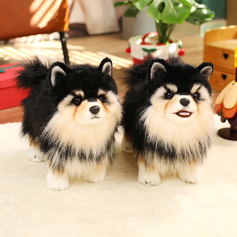 Lifelike Dog Plush Toy Fluffy Stuffed Animals Chihuahua Soft Doll Real-Life Dog Home Decor Kid Toy Birthday Gift For Dog Lover
