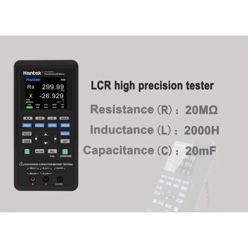 Hantek 1832C 100Hz to 40kHz Handheld Digital LCR Meter Portable Handheld Inductance Capacitance Resistance Measuring Meter