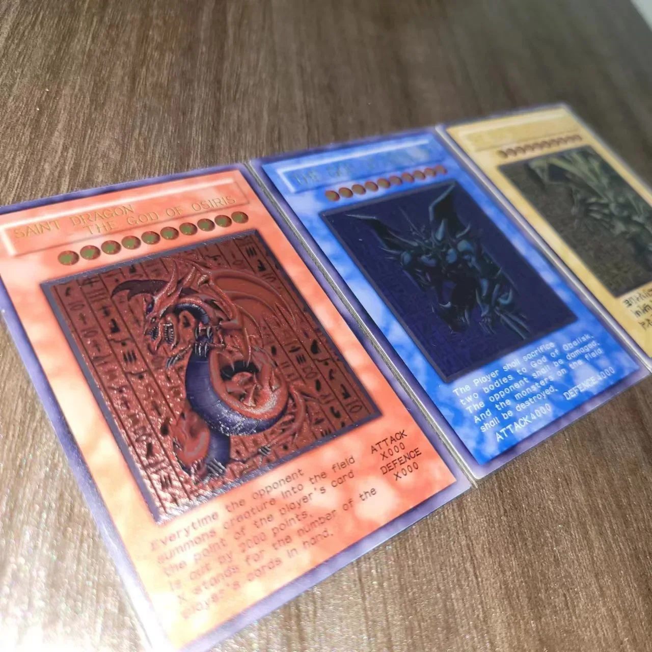 Yu Gi Oh Ultimate Rare Three Fantasy Gods Sky Dragon Giant Trooper Wing Dragon Comic Edition Collection Card Toys (not original)