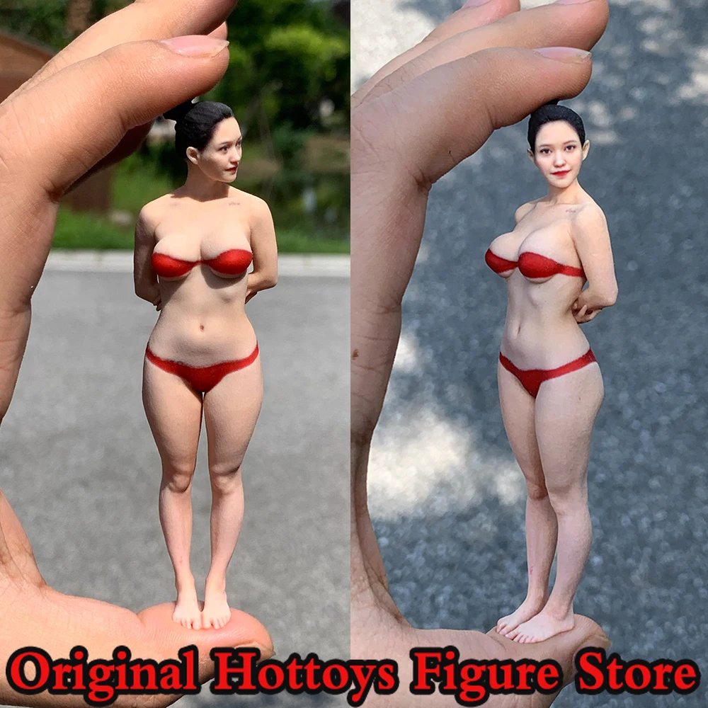 

In Stock 1/16 Scale Female Soldier Red Bikini Beauty Mini Sculpture Full Set About 10cm Action Figure Model Doll Collection