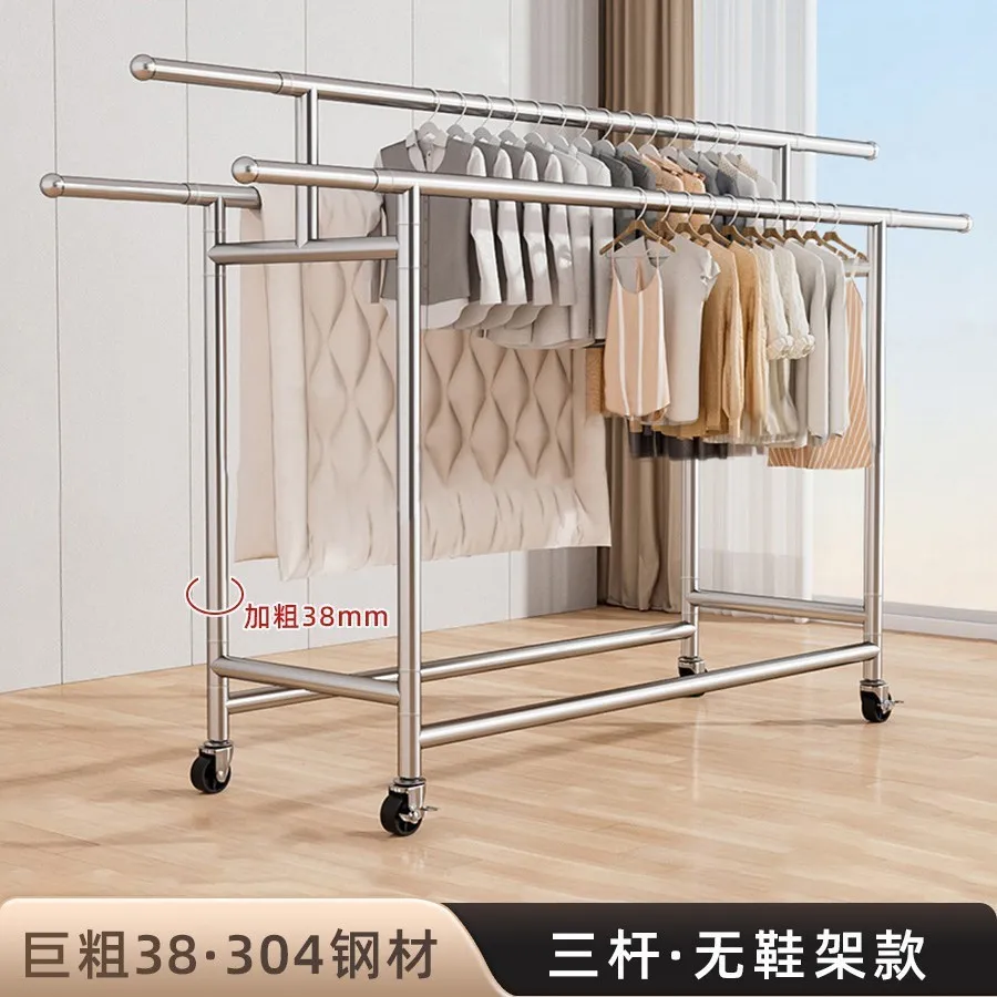 

Customizable Stainless Steel Clothes Drying Rack Balcony Household Floor-to-Floor Folding Clothes Rod Retractable Hanging