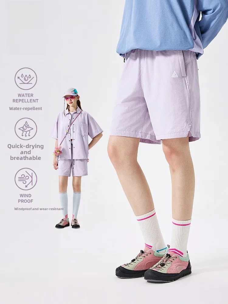 

LAZY DAY TREND Women's Outdoor Lightweight Waterproof orts Summer Thin Breathable Qui Dry Sports Five-Quarter Pants