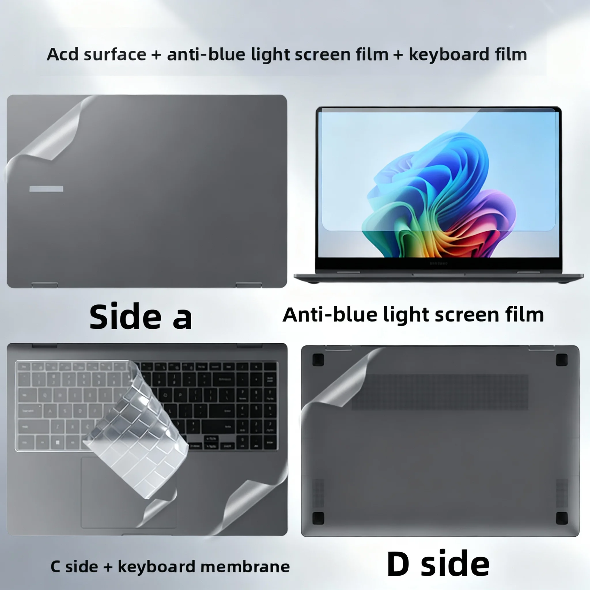 Para Samsung Galaxy Book 5/4/3 Pro 360, calcomanía para ordenador, funda protectora NP960QHA, calcomanía para piel 750QHA, calcomanía de vinilo 940XGK