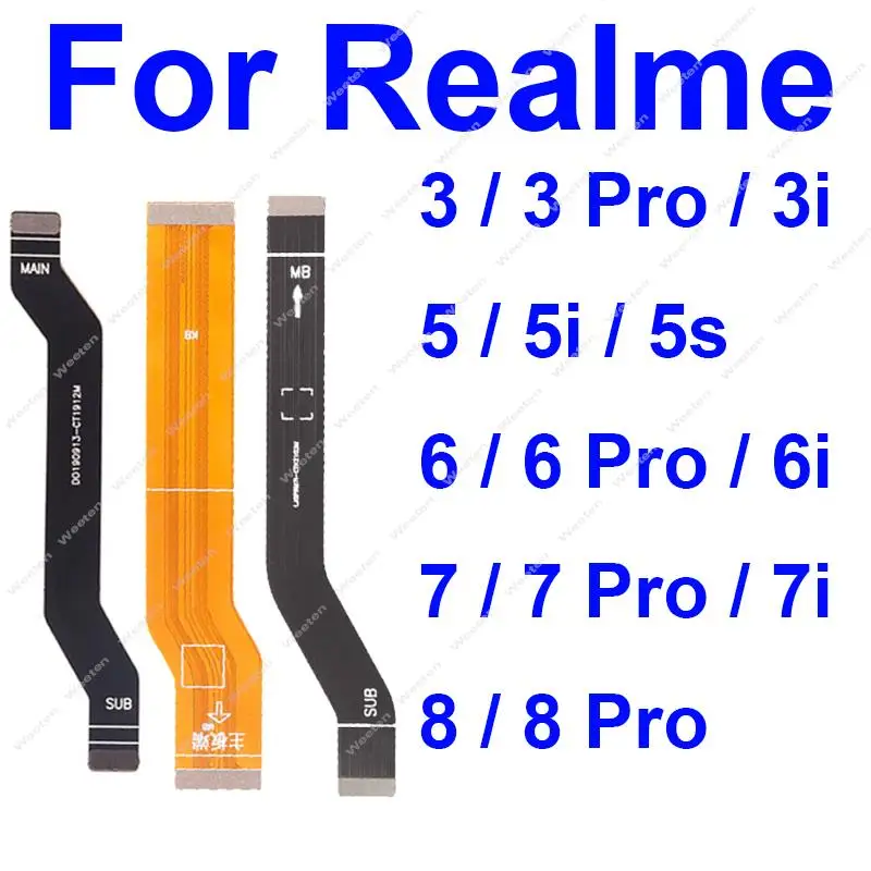 

For Realme 3 5 6 7 8 Pro 5G 3i 5i 5S 6i 7i Mainboard Flex Cable LCD Motherboard Connector Flex Ribbon Repair Parts