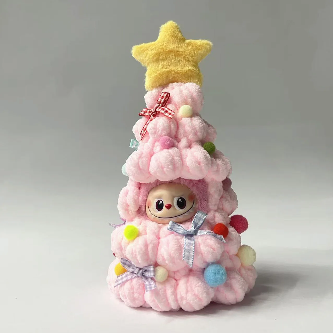 

For 3.0/4.0 Labubu Doll Finished Product Christmas Tree Crochet Outfit Complete Doll Accessories Christmas Gift Labubu Clothes