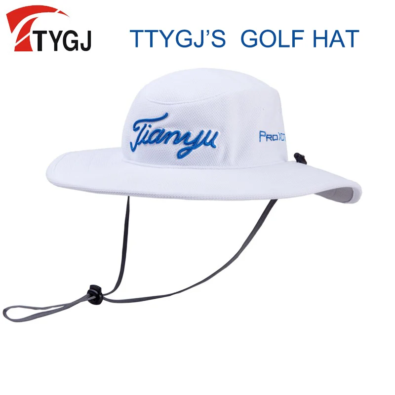 TTYGJ Golf Ball Cap Men\'S and Women`S Round Top Sun Hat Big Brim Fisherman\'S Capgolf Has Top Hat Sports Casual Hat