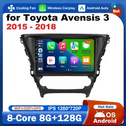 10.1 '' HD Screen Carplay Car Radio Multimedia Player WiFi GPS Navigation Android 4G BT for Toyota Avensis 3 2015 2016 2017 2018