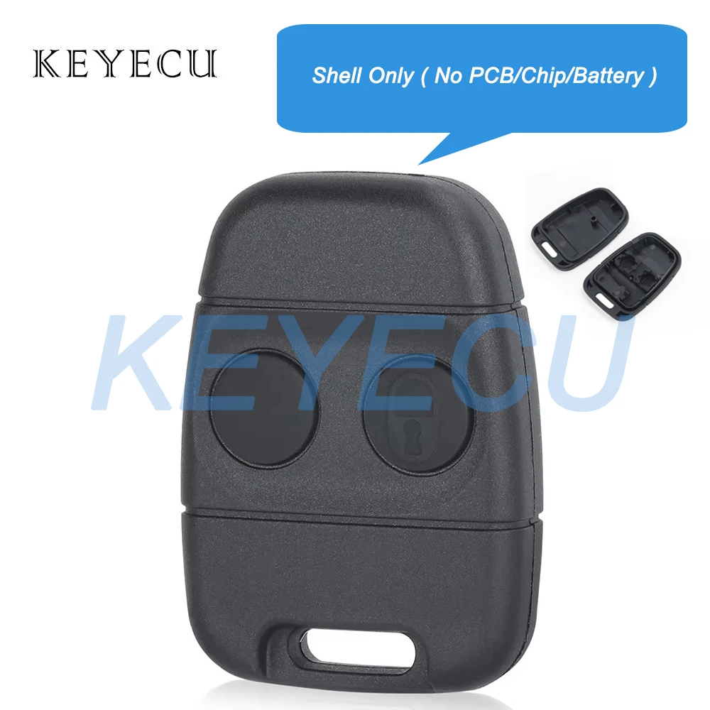 Keyecu Remote Control Car Key Case Housing 2 Buttons Shell for Land Rover Defender Freelander Discovery for Rover MG for Lucas