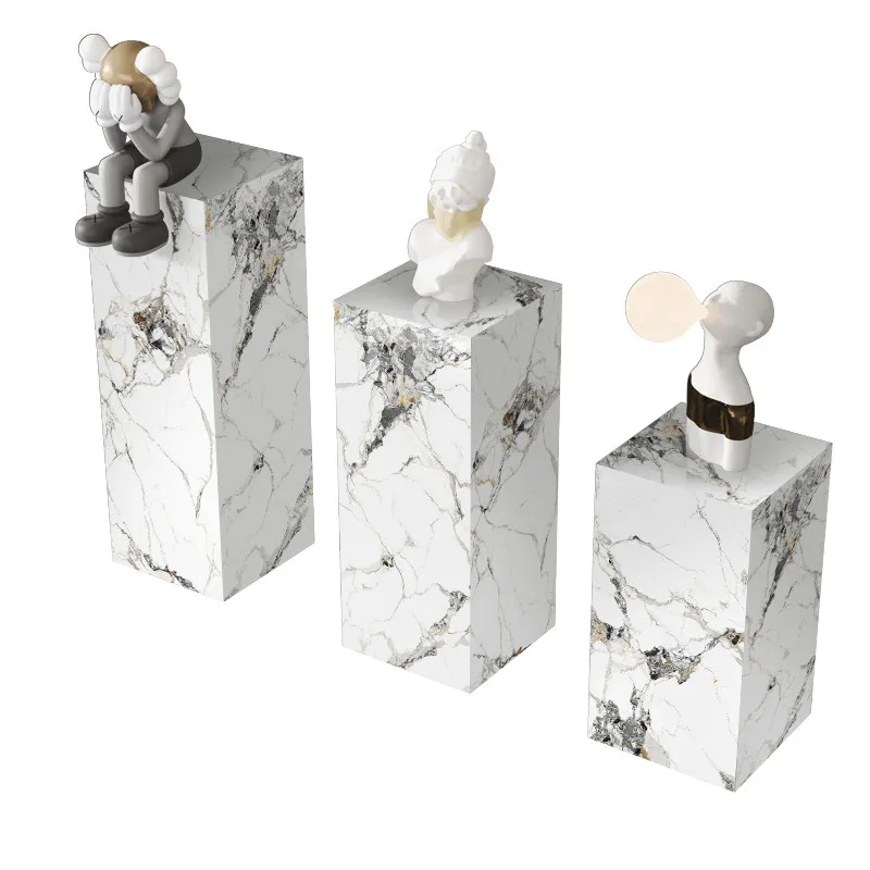 Marble base table porch rock slab stone table column pier floor living room sculpture ornament home accessories