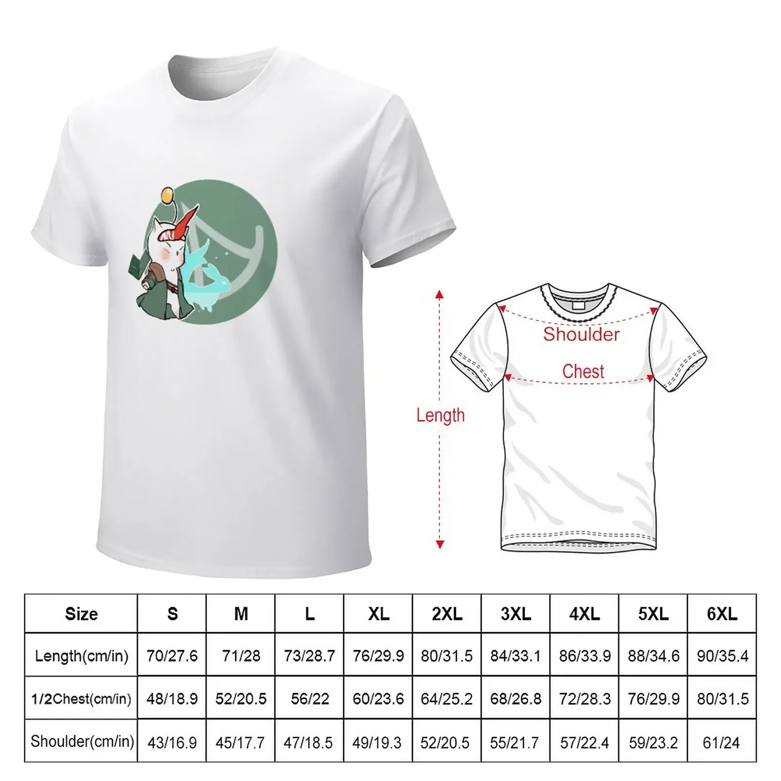 SUMMONER MOOGLE FFXIV T-Shirt animal prinfor boys plus sizes anime clothes fitted t shirts for men