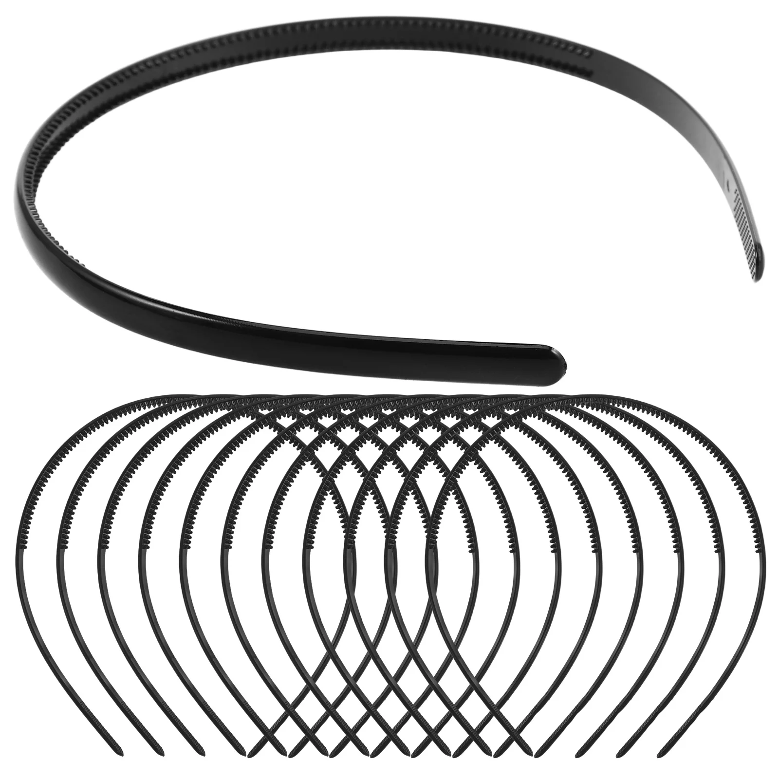

12Pcs Plastic Headbands Nonslip Teeth Classic Plain Hairbands for Women Girls DIY Craft Daily Sports Hair Bands