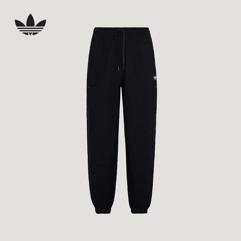 Adidas Adidas Clover Zipper Pocket Jogging Pants 2026 Spring Men's Skin-friendly Woven Trousers KY5771