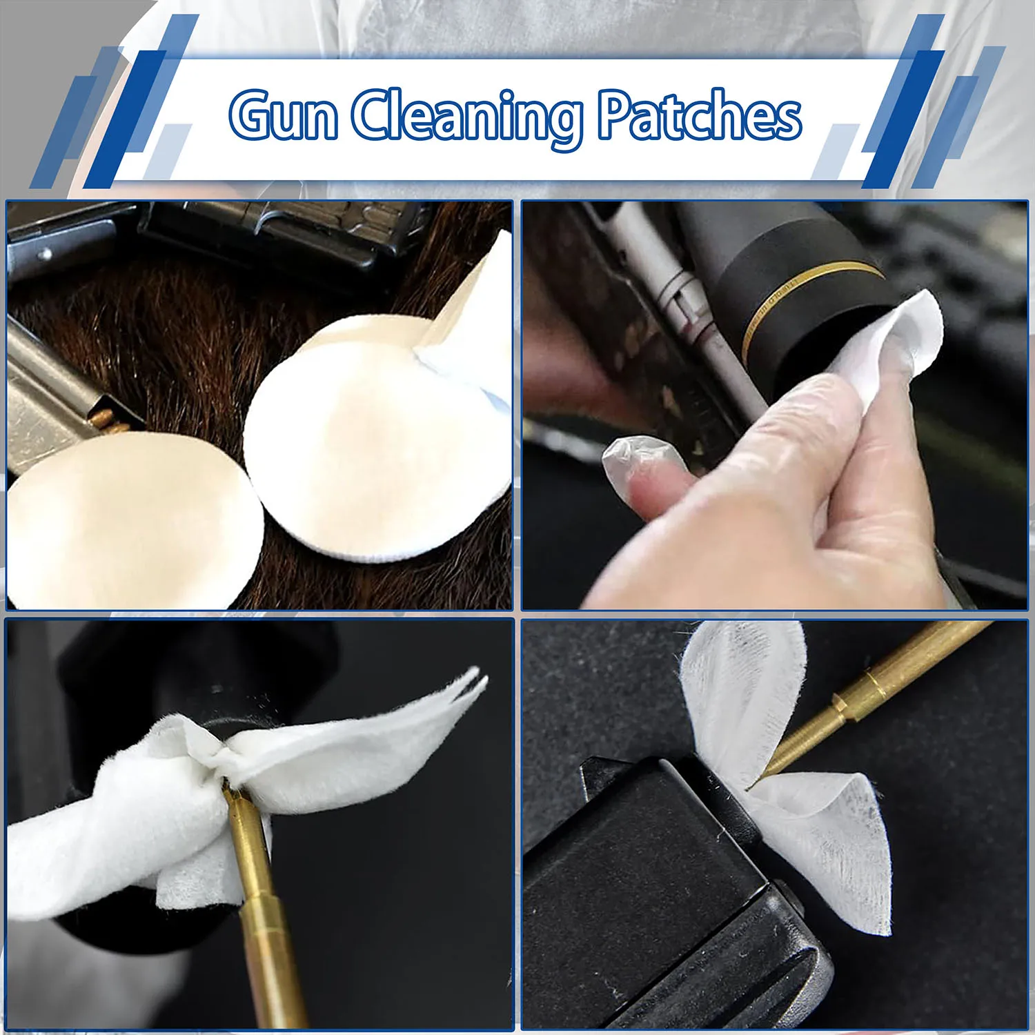 500pcs Round Tactical Gun Cleaning Patches 2