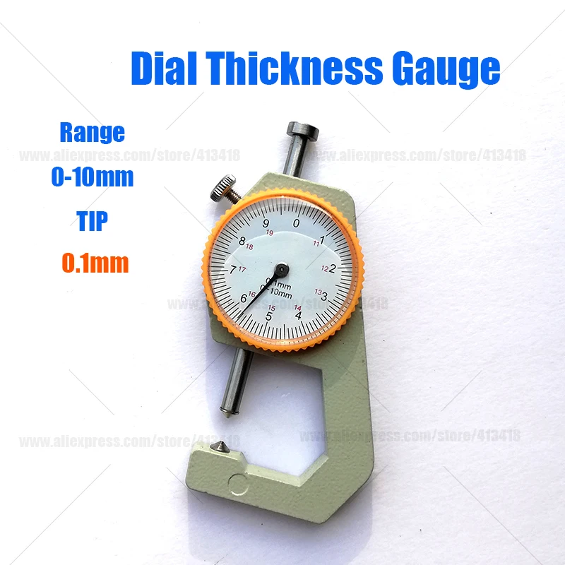 0-10mm0-20mm 0.1mm Resolutie Wijzerplaat Diktemeter Leer Flim Papier Sieraden Buis Gebogen Tip metalen Handheld Meter Tester